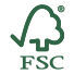 Logo FSC, un arbre avec un crochet, symbolise la gestion forestière.